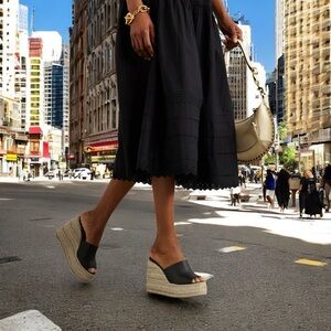 Christian Louboutin Ariella Zeppa Leather  Espadrille Wedges Size 42 $845